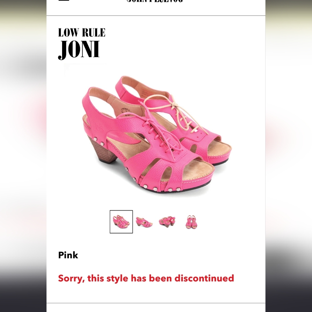 Fluevog Low Rule Joni Heeled Sandals in pink size 6.5 - Picture 8 of 8